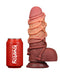 LoveToy - XXL Extreme Dildo met Touw Motief - Lengte 24,5 cm - Bruin/Lichte Huidskleur-Laced-up.nl