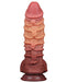 LoveToy - XXL Extreme Dildo met Touw Motief - Lengte 26.5 cm - Bruin/Lichte Huidskleur-Laced-up.nl