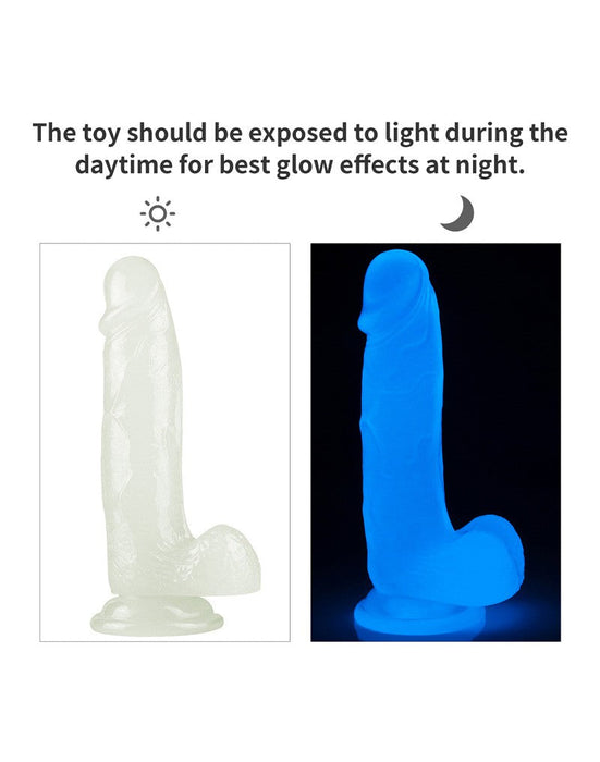 LoveToy - Lumino Play - Dildo - 19 cm - Glow In The Dark-Laced-up.nl