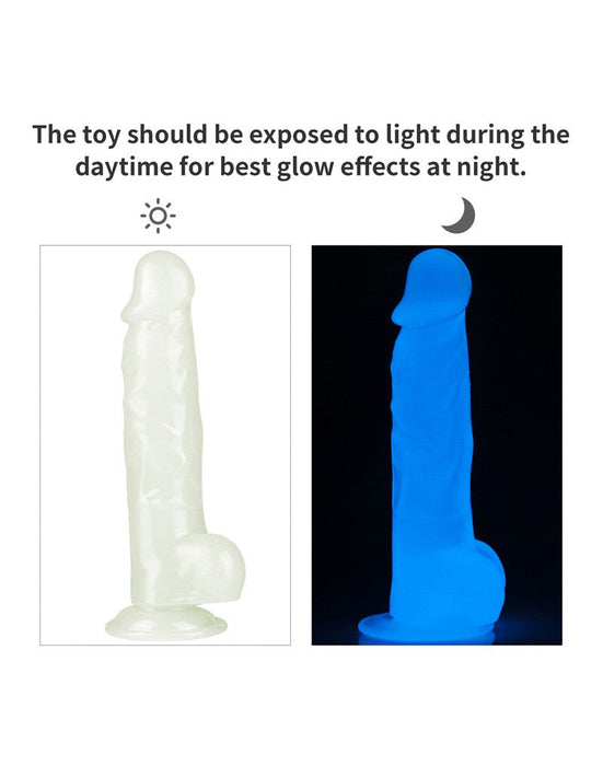 LoveToy - Lumino Play - Dildo - 21.5 cm - Glow In The Dark-Laced-up.nl