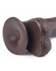 LoveToy - Dildo Met Sliding Skin Technologie - 17.5 x 3.5 cm - Bruin-Laced-up.nl