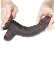 LoveToy - Dildo Met Sliding Skin Technologie - 17.5 x 3.5 cm - Bruin-Laced-up.nl
