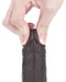 LoveToy - Dildo Met Sliding Skin Technologie - 17.5 x 3.5 cm - Bruin-Laced-up.nl
