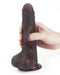 LoveToy - Dildo Met Sliding Skin Technologie - 17.5 x 3.5 cm - Bruin-Laced-up.nl