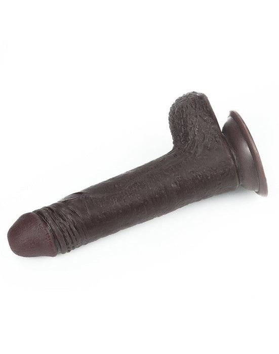 LoveToy - Dildo Met Sliding Skin Technologie - 17.5 x 3.5 cm - Bruin-Laced-up.nl