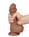 LoveToy - Dildo Met Sliding Skin Technologie - 18.3 x 3.5 cm - Verwijderbare Zuignap - Medium Huidskleur-Laced-up.nl