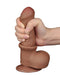 LoveToy - Dildo Met Sliding Skin Technologie - 18.3 x 3.5 cm - Verwijderbare Zuignap - Medium Huidskleur-Laced-up.nl
