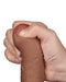 LoveToy - Dildo Met Sliding Skin Technologie - 18.3 x 3.5 cm - Verwijderbare Zuignap - Medium Huidskleur-Laced-up.nl