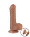 LoveToy - Dildo Met Sliding Skin Technologie - 18.3 x 3.5 cm - Verwijderbare Zuignap - Medium Huidskleur-Laced-up.nl