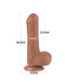 LoveToy - Dildo Met Sliding Skin Technologie - 18.3 x 3.5 cm - Verwijderbare Zuignap - Medium Huidskleur-Laced-up.nl