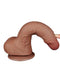 LoveToy - Dildo Met Sliding Skin Technologie - 19.5 x 3.5 cm - Verwijderbare Zuignap - Medium Huidskleur-Laced-up.nl
