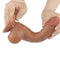 LoveToy - Dildo Met Sliding Skin Technologie - 19.5 x 3.6 cm - Verwijderbare Zuignap - Medium Huidskleur-Laced-up.nl