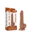 LoveToy - Dildo Met Sliding Skin Technologie - 19.5 x 3.6 cm - Verwijderbare Zuignap - Medium Huidskleur-Laced-up.nl