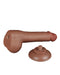 LoveToy - Dildo Met Sliding Skin Technologie - 19.5 x 3.6 cm - Verwijderbare Zuignap - Medium Huidskleur-Laced-up.nl