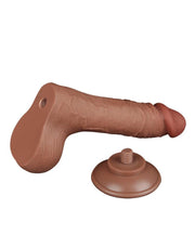LoveToy - Dildo Met Sliding Skin Technologie - 19.5 x 3.7 cm - Verwijderbare Zuignap - Medium Huidskleur-Laced-up.nl