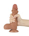 LoveToy - Dildo Met Sliding Skin Technologie - 19.5 x 3.7 cm - Verwijderbare Zuignap - Medium Huidskleur-Laced-up.nl