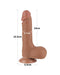 LoveToy - Dildo Met Sliding Skin Technologie - 19.5 x 3.7 cm - Verwijderbare Zuignap - Medium Huidskleur-Laced-up.nl