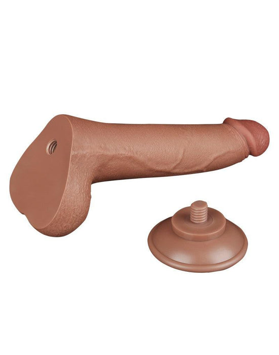 LoveToy - Dildo Met Sliding Skin Technologie - 20 x 4 cm - Verwijderbare Zuignap - Medium Huidskleur-Laced-up.nl