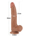 LoveToy - Dildo Met Sliding Skin Technologie - 20 x 4 cm - Verwijderbare Zuignap - Medium Huidskleur-Laced-up.nl