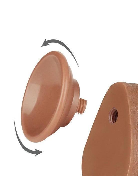 LoveToy - Dildo Met Sliding Skin Technologie - 20 x 4 cm - Verwijderbare Zuignap - Medium Huidskleur-Laced-up.nl