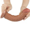 LoveToy - Dildo Met Sliding Skin Technologie - 20.8 x 3.8 cm - Verwijderbare Zuignap - Medium Huidskleur-Laced-up.nl