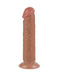 LoveToy - Dildo Met Sliding Skin Technologie - 20.8 x 3.8 cm - Verwijderbare Zuignap - Medium Huidskleur-Laced-up.nl