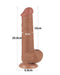 LoveToy - Dildo Met Sliding Skin Technologie - 20.8 x 4 cm - Verwijderbare Zuignap - Medium Huidskleur-Laced-up.nl