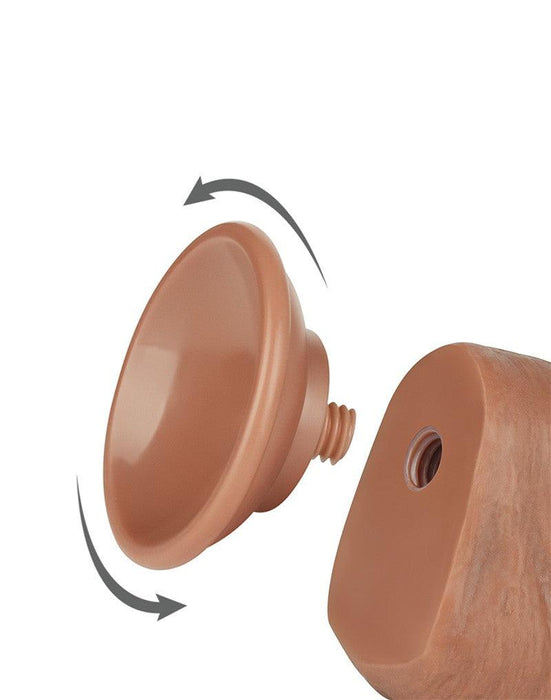 LoveToy - Dildo Met Sliding Skin Technologie - 20.8 x 4 cm - Verwijderbare Zuignap - Medium Huidskleur-Laced-up.nl