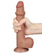 LoveToy - Dildo Met Sliding Skin Technologie - 22 x 3.7 cm - Verwijderbare Zuignap - Medium Huidskleur-Laced-up.nl
