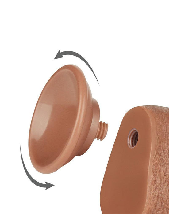 LoveToy - Dildo Met Sliding Skin Technologie - 22 x 3.7 cm - Verwijderbare Zuignap - Medium Huidskleur-Laced-up.nl
