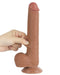 LoveToy - Dildo Met Sliding Skin Technologie - 22 x 3.7 cm - Verwijderbare Zuignap - Medium Huidskleur-Laced-up.nl
