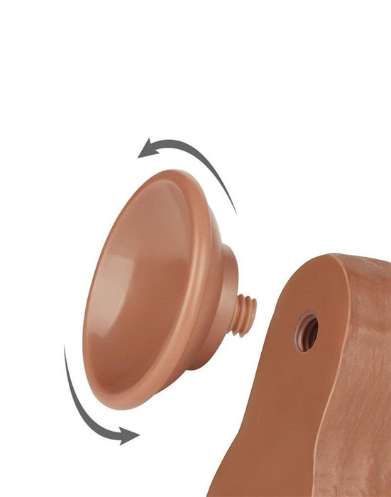 LoveToy - Dildo Met Sliding Skin Technologie - 22 x 4.3 cm - Verwijderbare Zuignap - Medium Huidskleur-Laced-up.nl