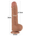 LoveToy - Dildo Met Sliding Skin Technologie - 24 x 4.3 cm - Verwijderbare Zuignap - Lichte Huidskleur-Laced-up.nl
