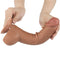 LoveToy - Dildo Met Sliding Skin Technologie - 24 x 4.3 cm - Verwijderbare Zuignap - Lichte Huidskleur-Laced-up.nl