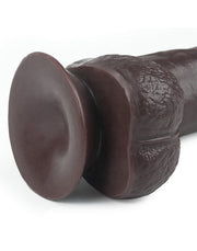 LoveToy - Dildo Met Sliding Skin Technologie - 24 x 4.5 cm - Bruin-Laced-up.nl