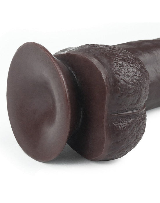 LoveToy - Dildo Met Sliding Skin Technologie - 24 x 4.5 cm - Bruin-Laced-up.nl
