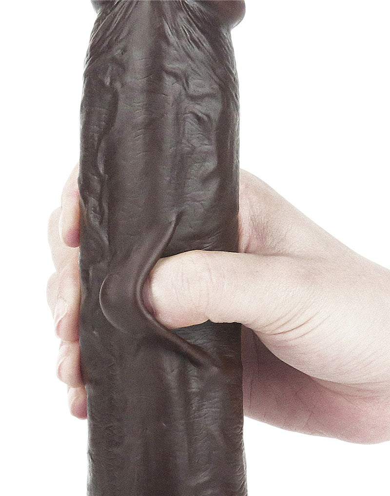 LoveToy - Dildo Met Sliding Skin Technologie - 24 x 4.5 cm - Bruin-Laced-up.nl