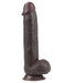 LoveToy - Dildo Met Sliding Skin Technologie - 24 x 4.5 cm - Bruin-Laced-up.nl