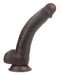 LoveToy - Dildo Met Sliding Skin Technologie - 24 x 4.5 cm - Bruin-Laced-up.nl