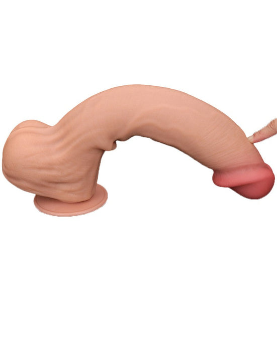 LoveToy - Dildo Met Sliding Skin Technologie - 36 x 6.6 cm - Lichte Huidskleur-Laced-up.nl