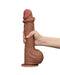 LoveToy - Sliding Skin Dildo - Lengte 29 cm - Bruin-Laced-up.nl