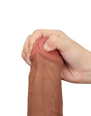 LoveToy - Sliding Skin Dildo - Lengte 29 cm - Bruin-Laced-up.nl