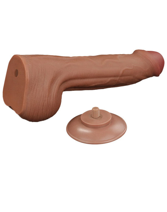 LoveToy - Sliding Skin Dildo - Lengte 29 cm - Bruin-Laced-up.nl