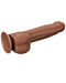 LoveToy - Sliding Skin Dildo - Lengte 29 cm - Bruin-Laced-up.nl