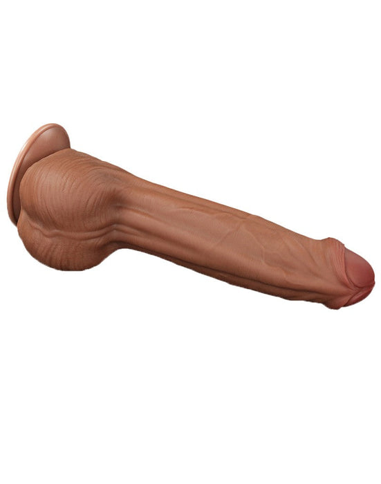 LoveToy - Sliding Skin Dildo - Lengte 29 cm - Bruin-Laced-up.nl