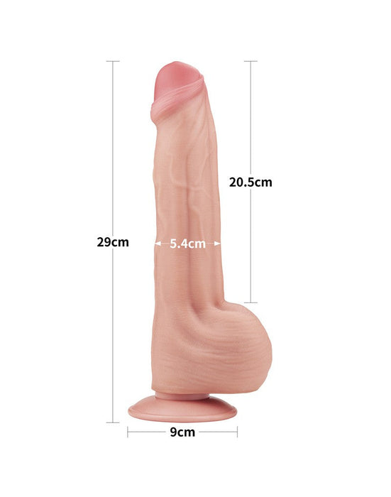 LoveToy - Sliding Skin Dildo - Lengte 29 cm - Lichte Huidskleur-Laced-up.nl