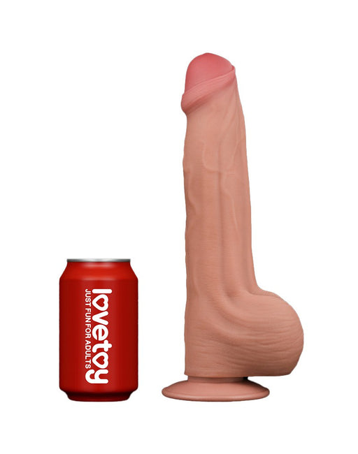 LoveToy - Sliding Skin Dildo - Lengte 29 cm - Lichte Huidskleur-Laced-up.nl