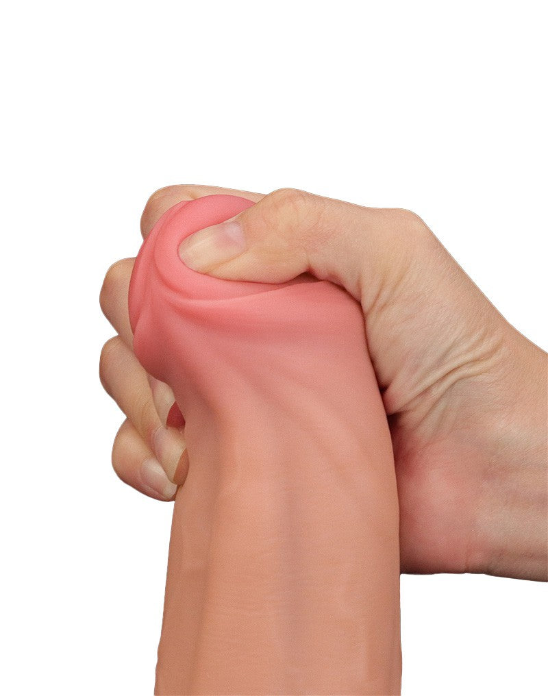 LoveToy - Sliding Skin Dildo - Lengte 29 cm - Lichte Huidskleur-Laced-up.nl