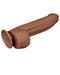 LoveToy - Sliding Skin Dildo - Lengte 31 cm - Bruin-Laced-up.nl