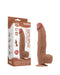 LoveToy - Sliding Skin Dildo - Lengte 31 cm - Bruin-Laced-up.nl